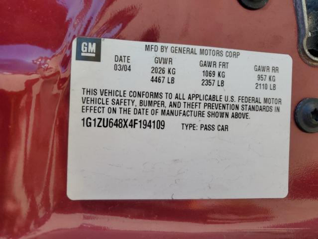 Photo 10 from auction – 2004 CHEVROLET MALIBU MAX with VIN 1G1ZU648X4F194109