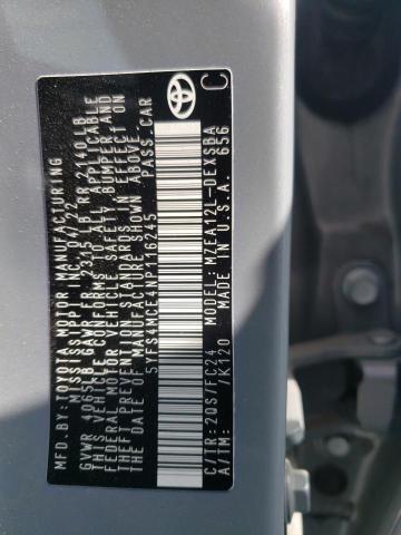 Photo 10 from auction – 2022 TOYOTA COROLLA SE with VIN 5YFS4MCE4NP116245