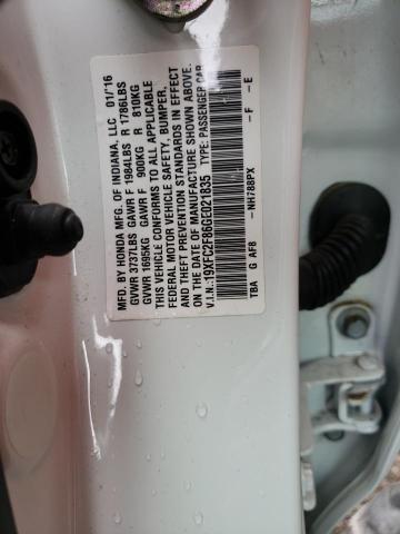 Foto 10 de la subasta – 2016 HONDA CIVIC EX con VIN 19XFC2F86GE021835