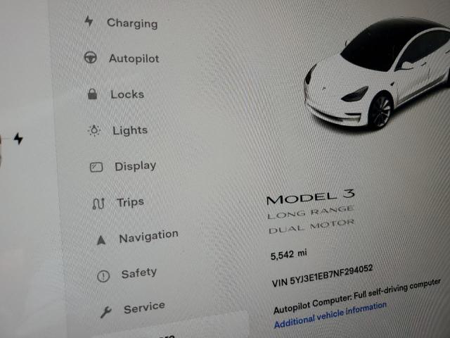 Photo 8 from auction – 2022 TESLA MODEL 3 with VIN 5YJ3E1EB7NF294052