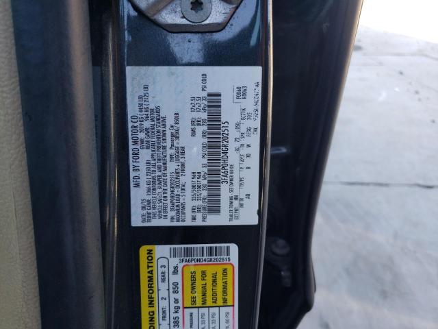 Photo 10 from auction – 2016 FORD FUSION SE with VIN 3FA6P0HD4GR202515