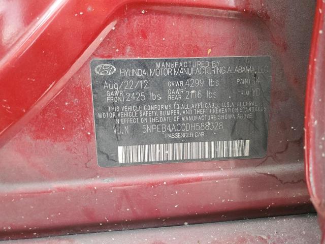 Photo 10 from auction – 2013 HYUNDAI SONATA GLS with VIN 5NPEB4AC0DH588328