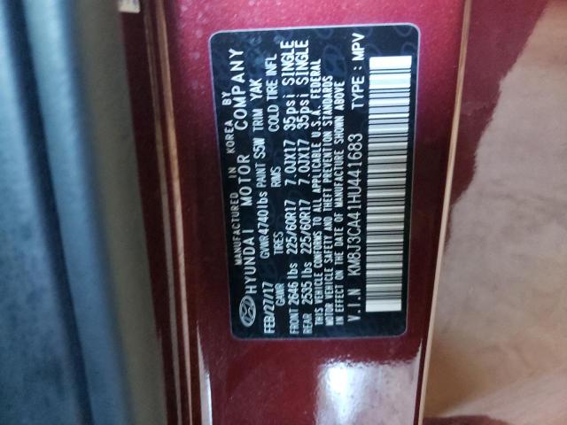 Photo 10 from auction – 2017 HYUNDAI TUCSON LIM with VIN KM8J3CA41HU441683