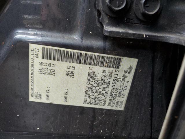 Photo 10 from auction – 2012 NISSAN ALTIMA BAS with VIN 1N4AL2AP0CN556115