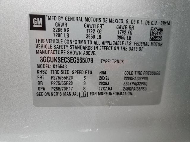Photo 10 from auction – 2014 CHEVROLET SILVERADO with VIN 3GCUKSEC3EG565078
