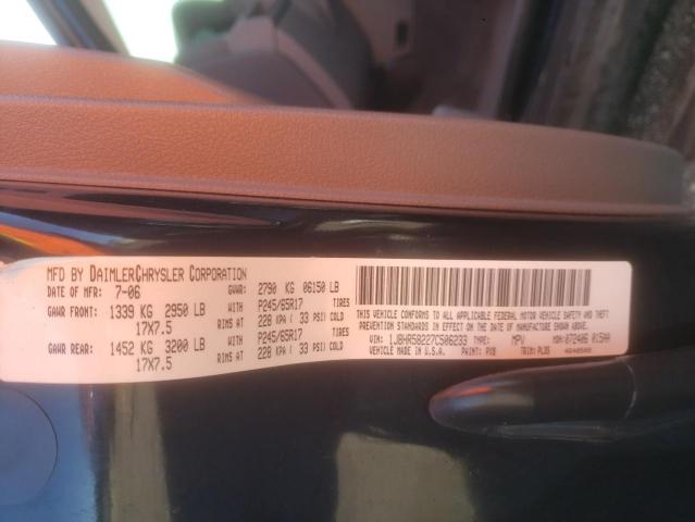 Photo 10 from auction – 2007 JEEP GRAND CHER with VIN 1J8HR58227C506233
