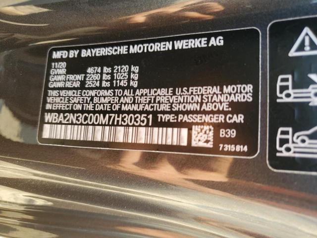 Photo 10 from auction – 2021 BMW M240XI with VIN WBA2N3C00M7H30351