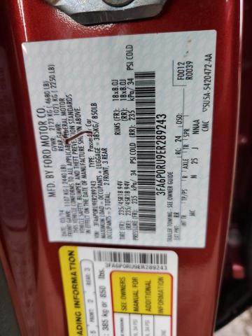Photo 10 from auction – 2014 FORD FUSION TIT with VIN 3FA6P0RU9ER289243