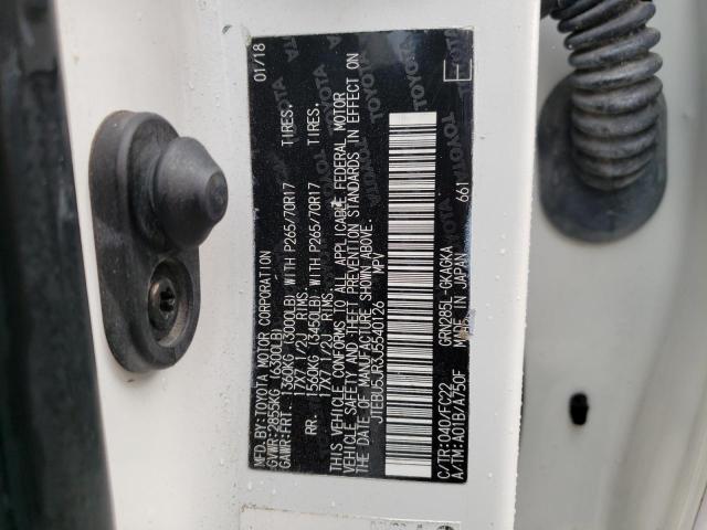 Photo 10 from auction – 2018 TOYOTA 4RUNNER SR with VIN JTEBU5JR3J5540126