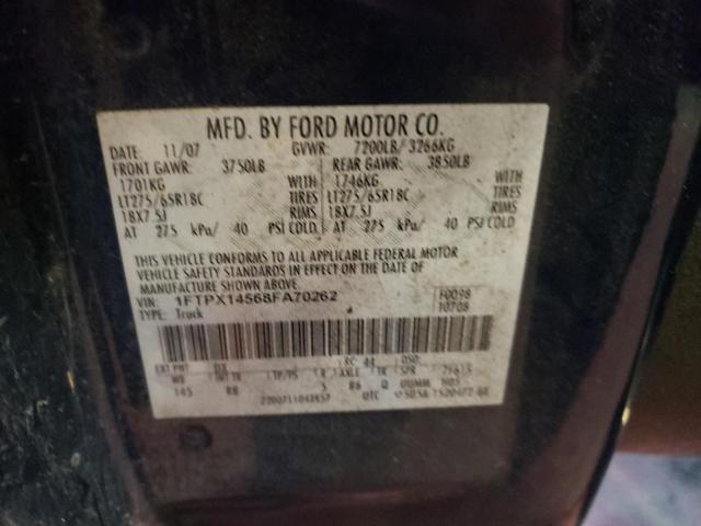 Photo 10 from auction – 2008 FORD F150 with VIN 1FTPX14568FA70262