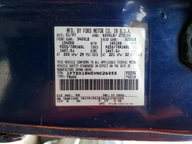 Photo 10 from auction – 1997 FORD F150 with VIN 1FTDX18W5VNC26055