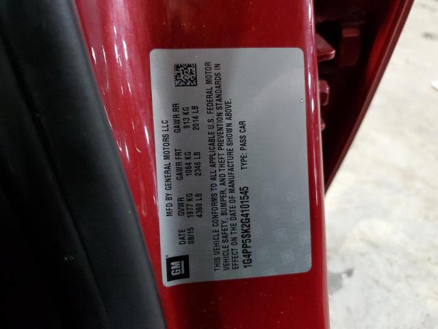 Photo 10 from auction – 2016 BUICK VERANO with VIN 1G4PP5SK2G4101545