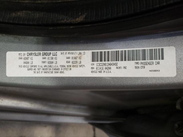 Photo 10 from auction – 2013 DODGE AVENGER SE with VIN 1C3CDZAB1DN643492