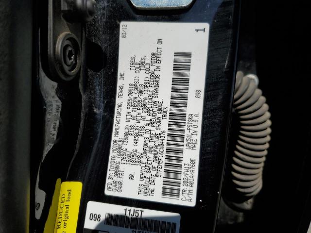 Photo 10 from auction – 2012 TOYOTA TUNDRA CRE with VIN 5TFEM5F16CX044376