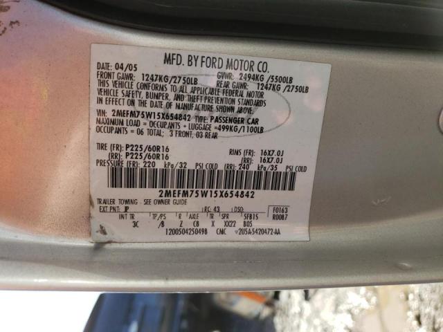 Photo 10 from auction – 2005 MERCURY GRAND MARQ with VIN 2MEFM75W15X654842