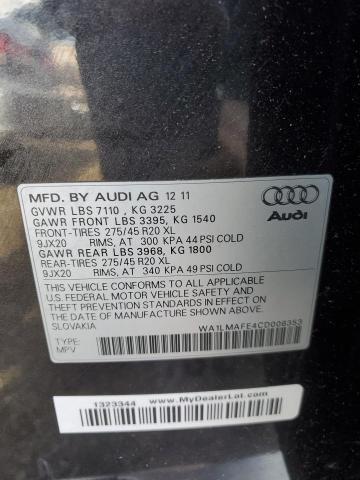 Photo 10 from auction – 2012 AUDI Q7 PREMIUM with VIN WA1LMAFE4CD006353