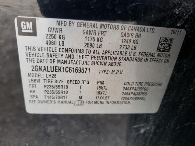 Photo 10 from auction – 2012 GMC TERRAIN SL with VIN 2GKALUEK1C6169571