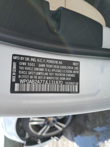 Photo 10 from auction – 2018 PORSCHE PANAMERA 4 with VIN WP0AB2A77JL131870