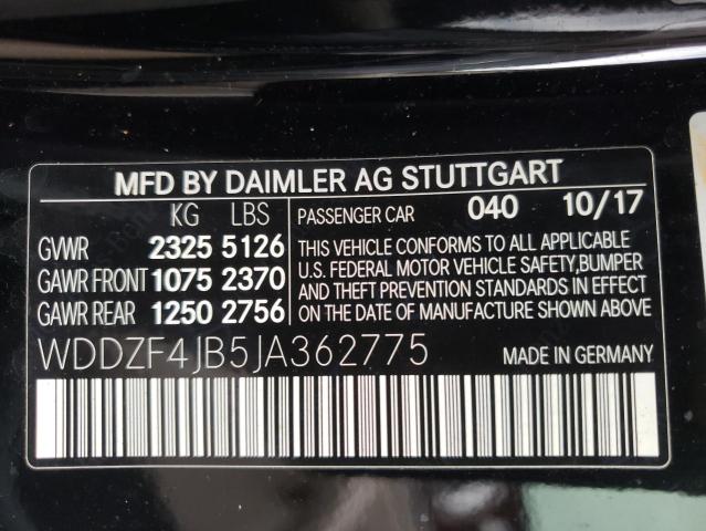 Photo 10 from auction – 2018 MERCEDES-BENZ E 300 with VIN WDDZF4JB5JA362775