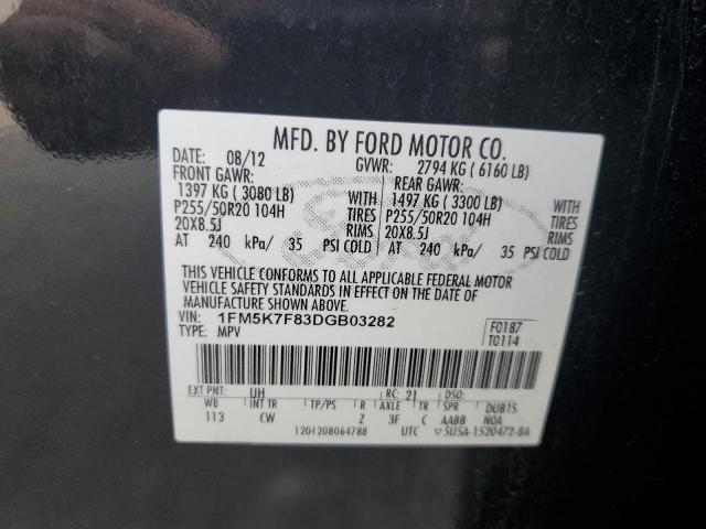 Photo 10 from auction – 2013 FORD EXPLORER L with VIN 1FM5K7F83DGB03282