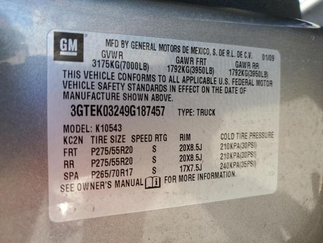 Photo 10 from auction – 2009 GMC SIERRA K15 with VIN 3GTEK03249G187457