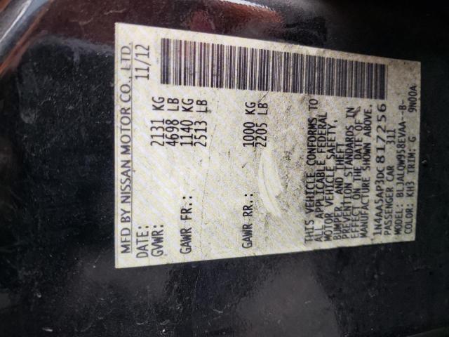 Photo 10 from auction – 2013 NISSAN MAXIMA S with VIN 1N4AA5AP3DC817256