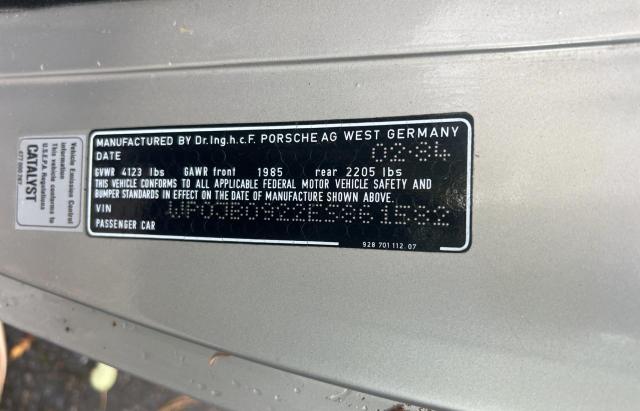 Photo 10 from auction – 1984 PORSCHE 928 S with VIN WP0JB0922ES861582