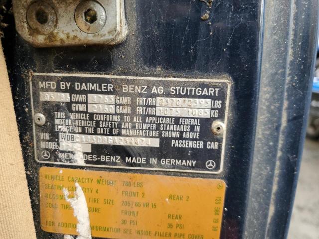 Photo 10 from auction – 1986 MERCEDES-BENZ 560 SEC with VIN WDBCA45D8GA254474