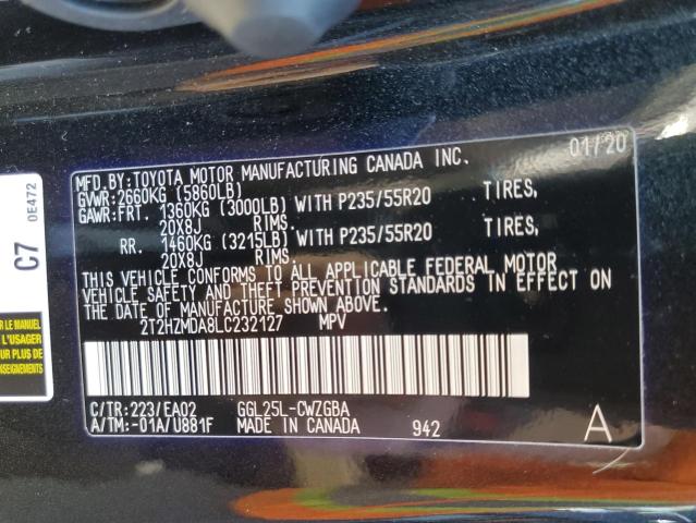 Photo 10 from auction – 2020 LEXUS RX 350 with VIN 2T2HZMDA8LC232127