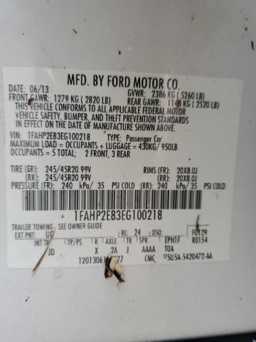 Photo 10 from auction – 2014 FORD TAURUS SEL with VIN 1FAHP2E83EG100218