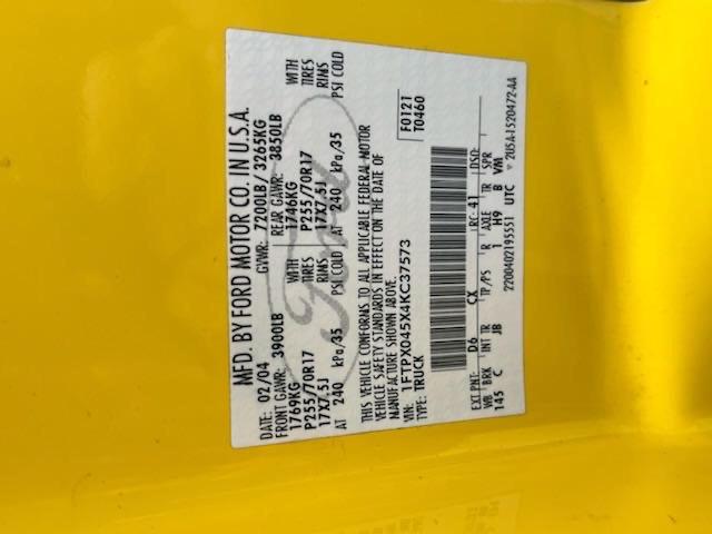 Photo 10 from auction – 2004 FORD F150 with VIN 1FTPX045X4KC37573
