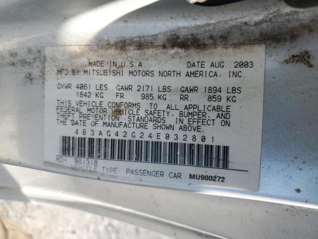 Photo 10 from auction – 2004 DODGE STRATUS SX with VIN 4B3AG42G24E032801