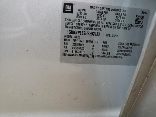 Photo 10 from auction – 2017 GMC ACADIA DEN with VIN 1GKKNPLS2HZ292133