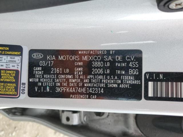 Photo 10 from auction – 2017 KIA FORTE LX with VIN 3KPFK4A74HE142314