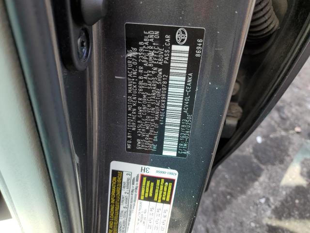 Photo 10 from auction – 2009 TOYOTA CAMRY BASE with VIN 4T4BE46K89R087812