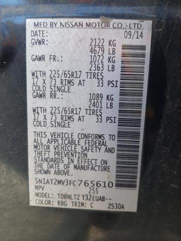 Photo 10 from auction – 2015 NISSAN ROGUE S with VIN 5N1AT2MV3FC765610