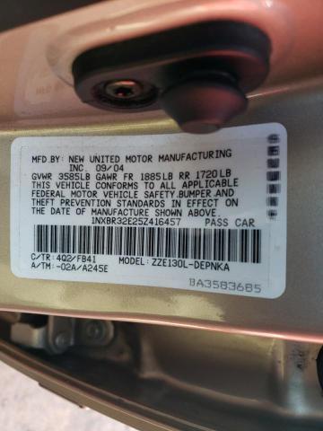 Photo 10 from auction – 2005 TOYOTA COROLLA with VIN 1NXBR32E25Z416457
