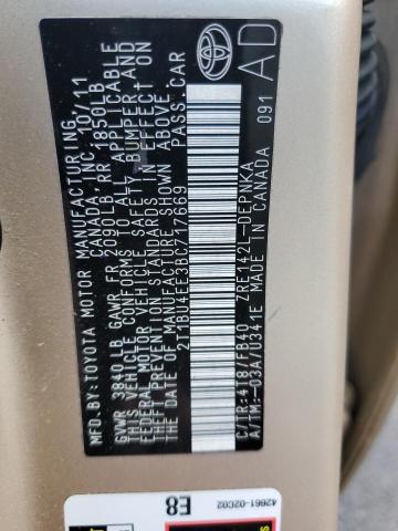 Photo 10 from auction – 2011 TOYOTA COROLLA BA with VIN 2T1BU4EE3BC717669