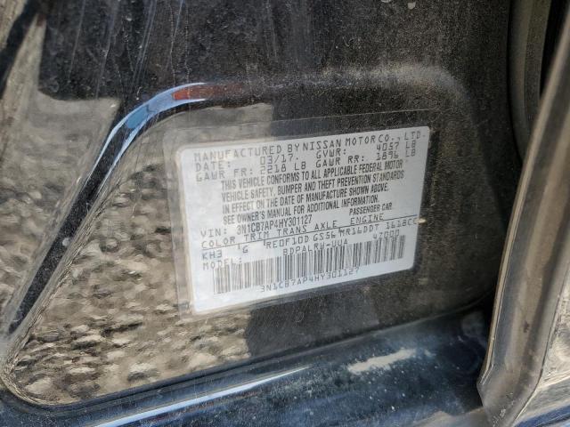 Photo 10 from auction – 2017 NISSAN SENTRA SR with VIN 3N1CB7AP4HY301127