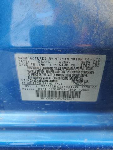Photo 10 from auction – 2021 NISSAN VERSA SV with VIN 3N1CN8EVXML904029