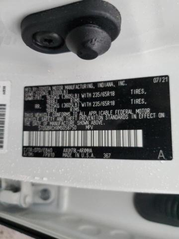 Photo 10 from auction – 2021 TOYOTA HIGHLANDER with VIN 5TDGBRCHXMS058750