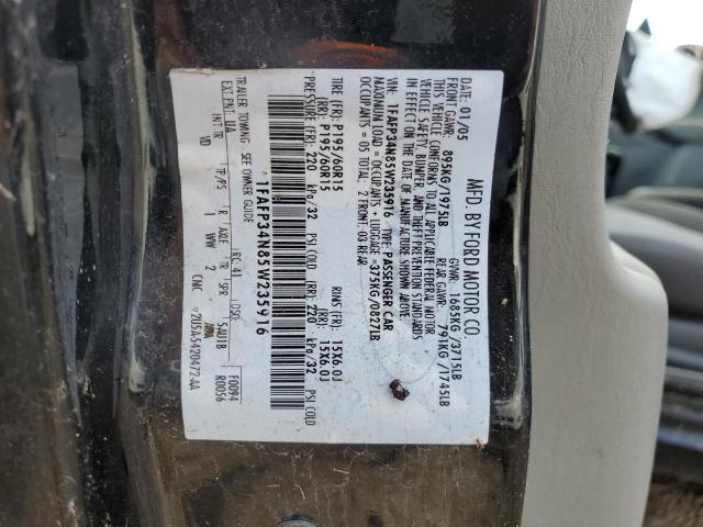 Photo 10 from auction – 2005 FORD FOCUS ZX4 with VIN 1FAFP34N85W235916