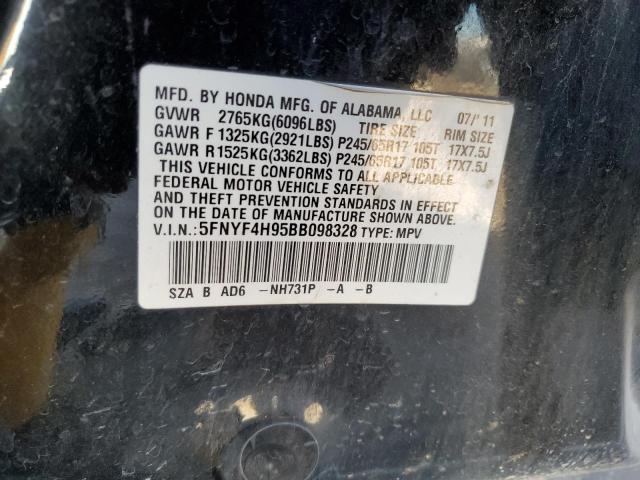 Photo 10 from auction – 2011 HONDA PILOT TOUR with VIN 5FNYF4H95BB098328