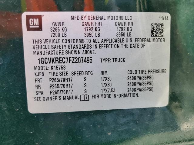 Photo 10 from auction – 2015 CHEVROLET SILVERADO with VIN 1GCVKREC7FZ207495