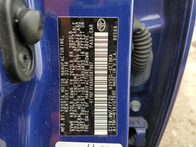 Photo 10 from auction – 2016 TOYOTA CAMRY LE with VIN 4T1BF1FK6GU587907