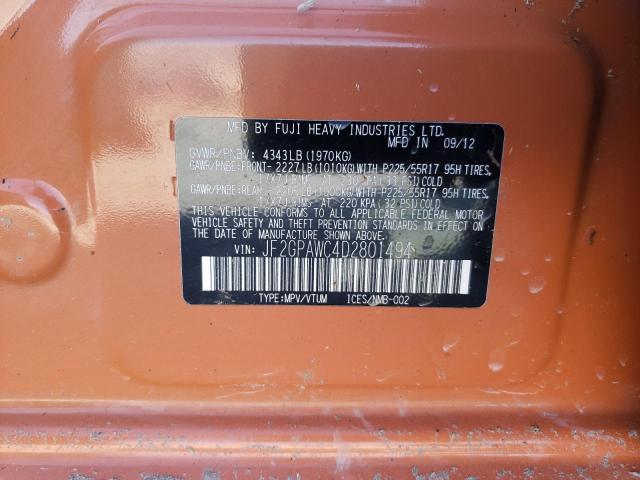 Photo 10 from auction – 2013 SUBARU XV CROSSTR with VIN JF2GPAWC4D2801494