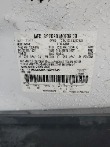 Photo 10 from auction – 2018 FORD EXPLORER P with VIN 1FM5K8AR2JGA20945