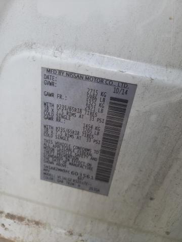 Photo 10 from auction – 2015 NISSAN PATHFINDER with VIN 5N1AR2MN9FC603561
