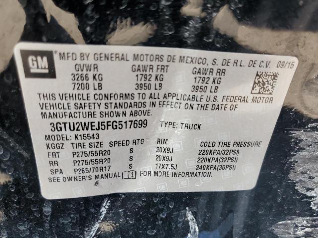 Photo 10 from auction – 2015 GMC SIERRA K15 with VIN 3GTU2WEJ5FG517699