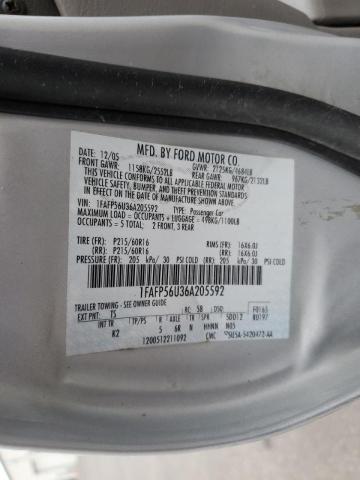 Photo 10 from auction – 2006 FORD TAURUS SEL with VIN 1FAFP56U36A205592